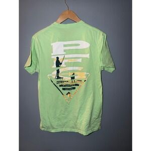 Columbia PFG Graphic T Shirt Light Green Fishing Gear Mens Size Medium